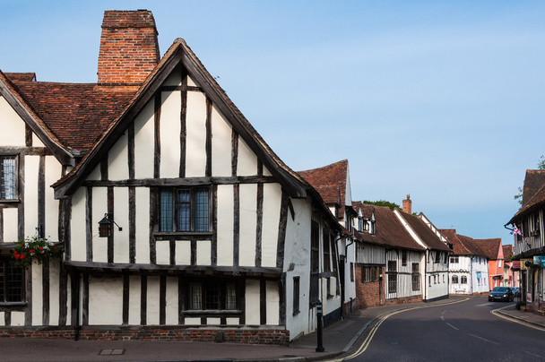 architektonische Details von High Street Lavenham, Suffolk, UK - Foto, Bild