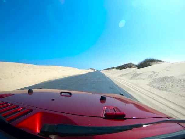 A long way down the road going to South Padre Island, Texas - Footage, Video