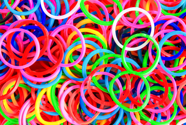 tęcza Krosno gumki z bransoletka kolorowe mody - Zdjęcie, obraz