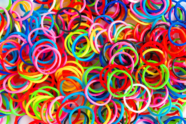 fondo colorido arco iris colores bandas de goma telar
 - Foto, imagen
