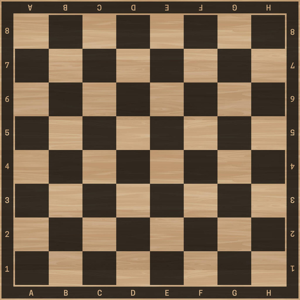 Chess wooden board - Vettoriali, immagini