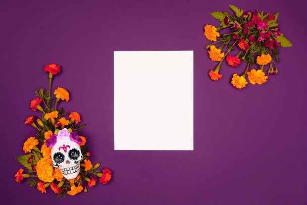 День мертвих, Dia De Los Muertos Celebration Background - Фото, зображення