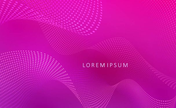 Abstract pink background, minimal light smooth wave patterns with gradient. - Vektor, Bild