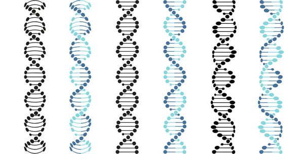 DNAまたは染色体のアイコンセット.  - ベクター画像
