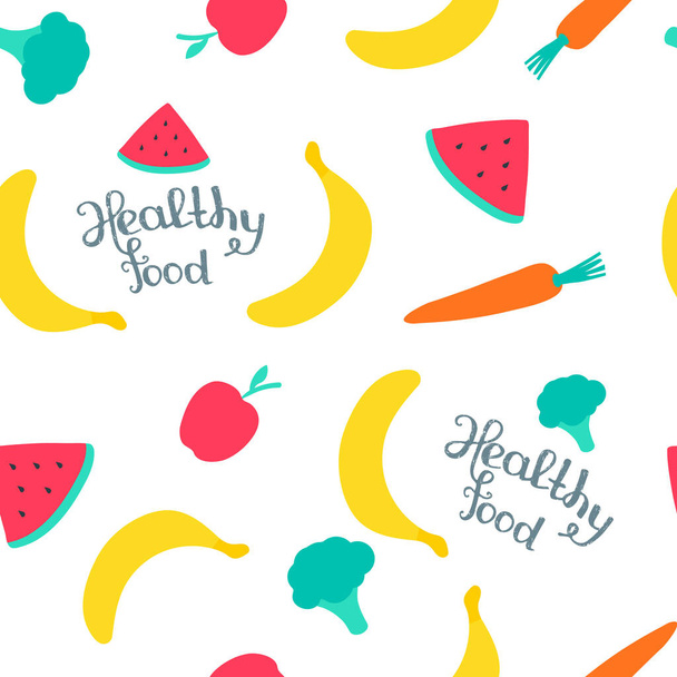 seamless pattern with fruit. - ベクター画像