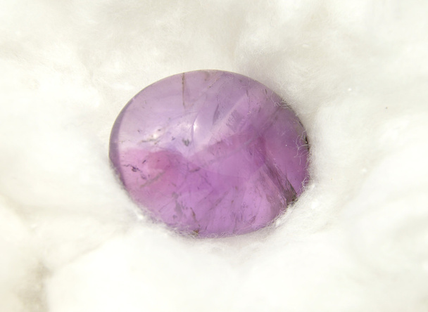 Amethyst mineral on cotton - Photo, Image