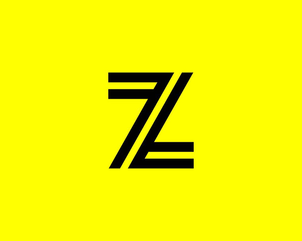 Modelo de vetor de design de logotipo de letra Z ZZ - Vetor, Imagem
