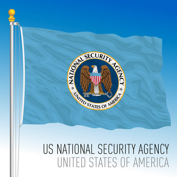 US National Security Agency NSA flag, Stati Uniti d'America, illustrazione vettoriale - Vettoriali, immagini