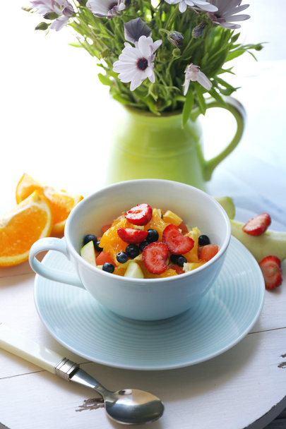 Useful homemade fruit salad - Photo, image