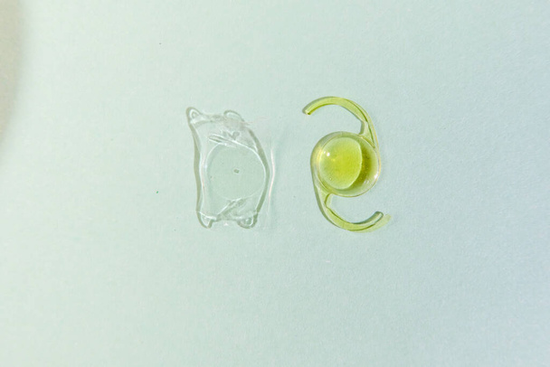 closeup photo of the implantable collamer lens ICL and intra ocu - Photo, Image
