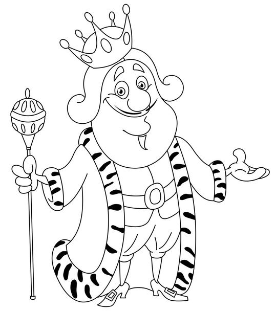 Outlined king - Vector, Image