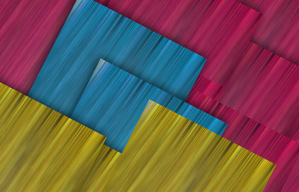 Künstlerischer farbenfroher Rahmen mit verschiedenen Elementen. abstrakter Hintergrund Kunststil helle glänzende Farben, geometrisches Design. - Foto, Bild