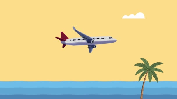літак літає над пляжем світової туристичної сцени
 - Кадри, відео
