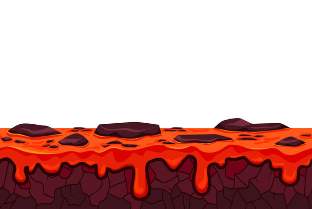 Magma Landscape Illustration - Vector, Image