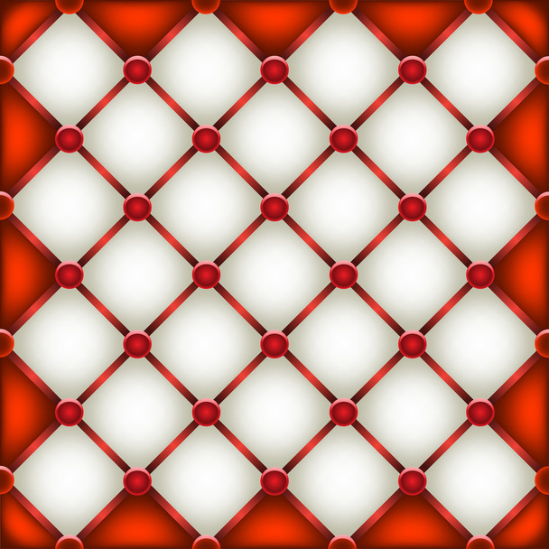 Textura de muebles de cuero rojo y blanco
 - Vector, imagen