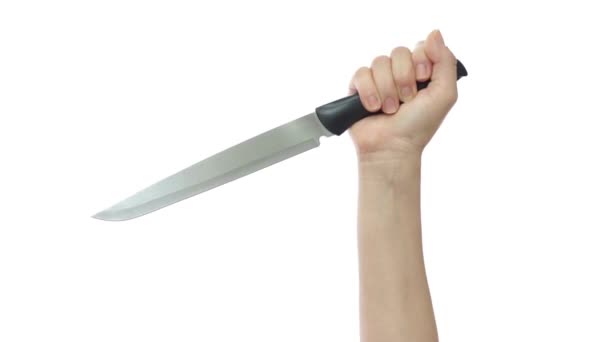 Egy közeli késsel. Kiváló minőségű felvételek - Felvétel, videó