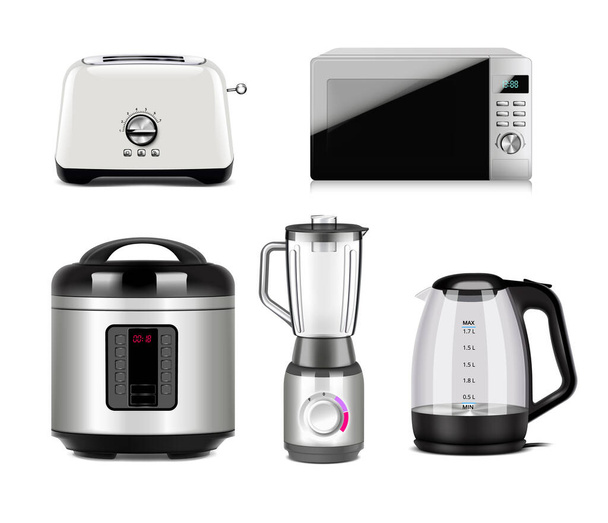 Household Kitchen Appliances Set - Vector, Image