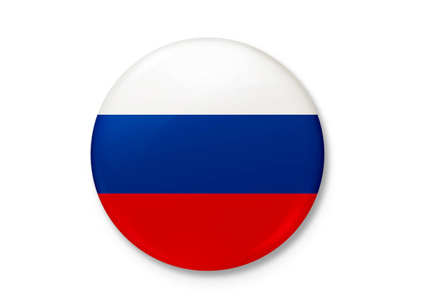 ロシア連邦旗が風に吹かれた。背景の質感。モスクワだ。3Dイラスト。3Dレンダリング. - 写真・画像