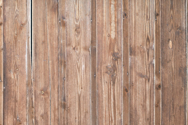 Light brown wooden background with old vertical planks - Φωτογραφία, εικόνα