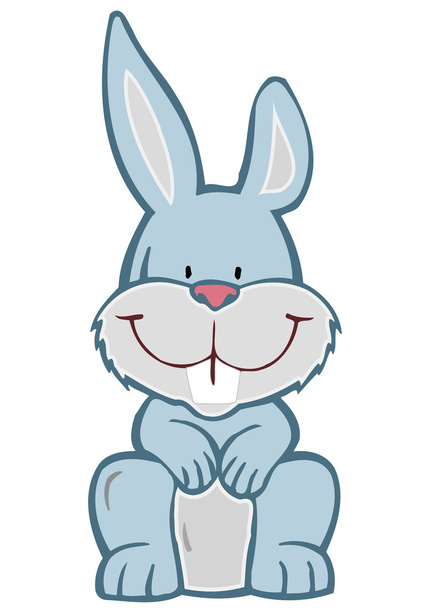 Векторная иллюстрация веселый заяц
 - Вектор,изображение