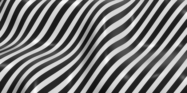 zebra minta lengő hullám háttér 3D illusztráció - Fotó, kép