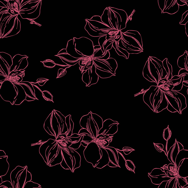 Botaniczny bezszwowy wzór dla tekstyliów, papieru. Kwiaty  - Zdjęcie, obraz