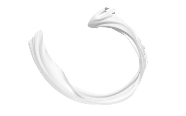 Vestiti fluenti con sfondo bianco, rendering 3d. Disegno digitale del computer. - Foto, immagini