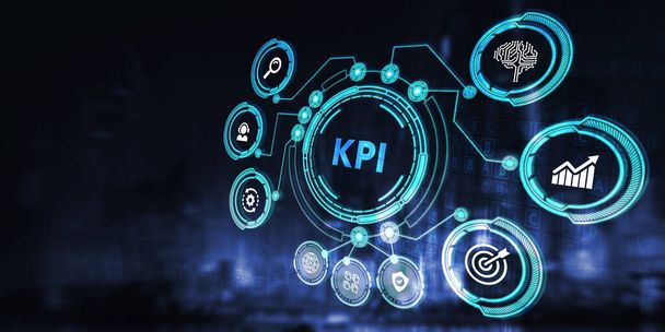 KPI Key Performance Indicator for Business Concept. Business, Technology, Internet and network concept. - Photo, Image