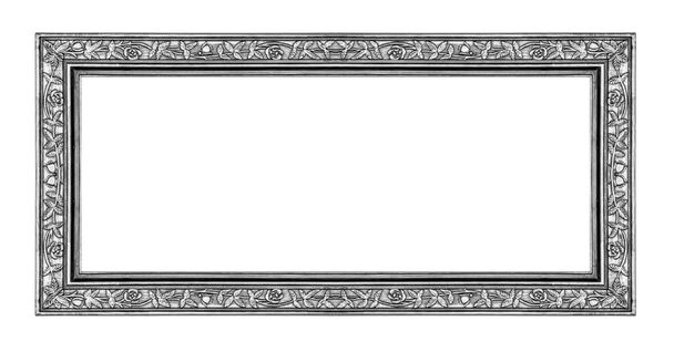 Винтажный серый кадр изолирован на белом фоне, с вырезкой пути
 - Фото, изображение