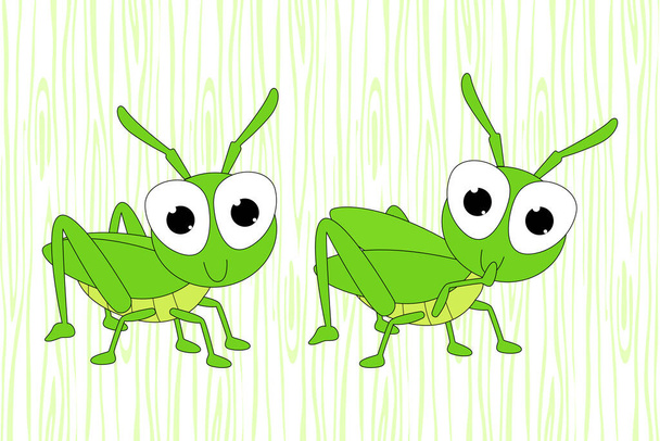 roztomilý kobylka zvíře karikatura - Vektor, obrázek