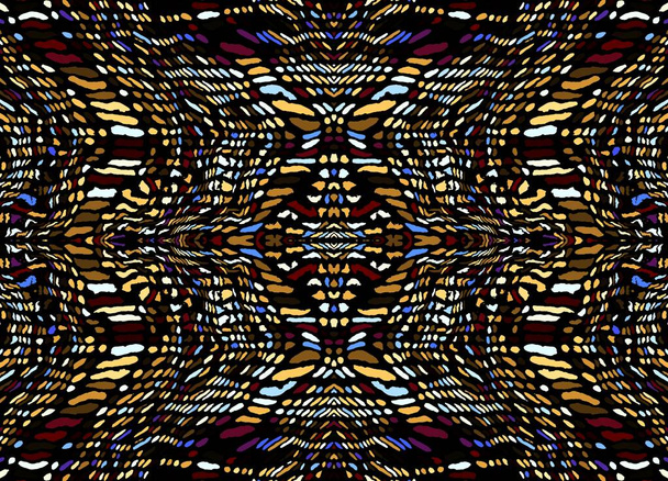 Patrón fractal digital abstracto. Patrón tribal étnico abstracto. - Foto, imagen