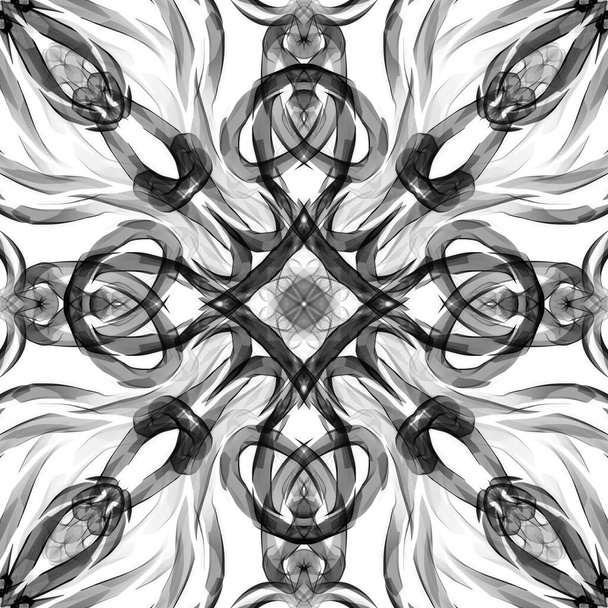 Patrón de superficie floral geométrico abstracto sin costuras que se repite simétricamente. Uso para el diseño de moda, decoración del hogar, fondos de pantalla y paquetes de regalo. - Foto, imagen