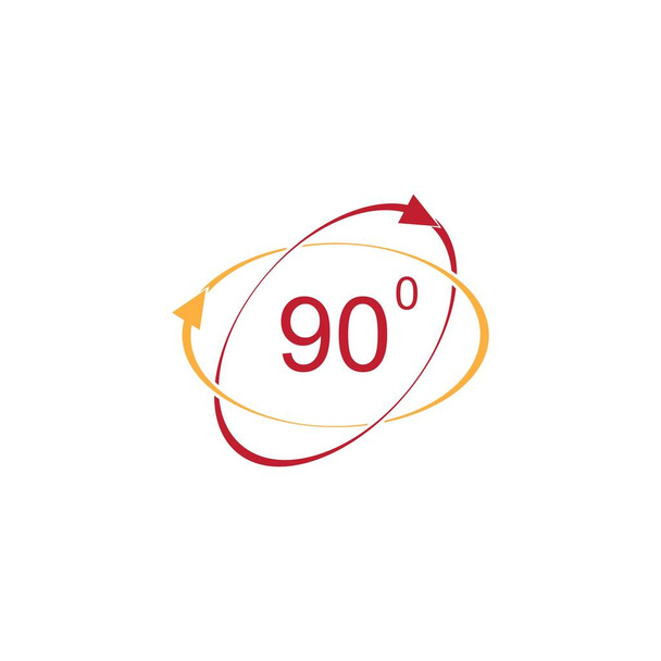 Angle 90 degrees sign icon. Geometry math symbol. Right angle. Classic flat icon. Colored circles. Vector - Vector, Image