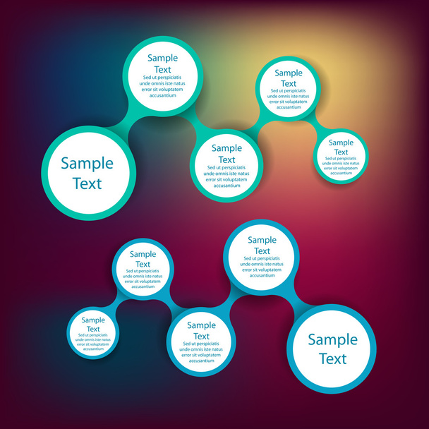 metaball colorful round diagram infographics - Vecteur, image