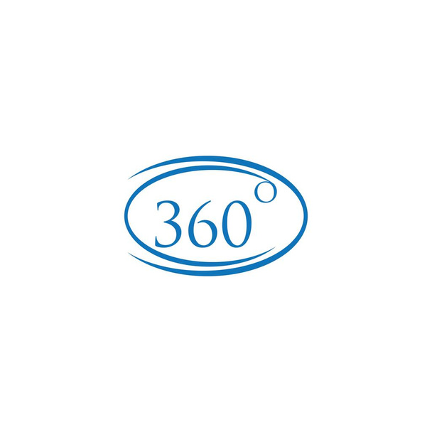 360 Šablona návrhu vektoru pro ikony stupňů - Vektor, obrázek