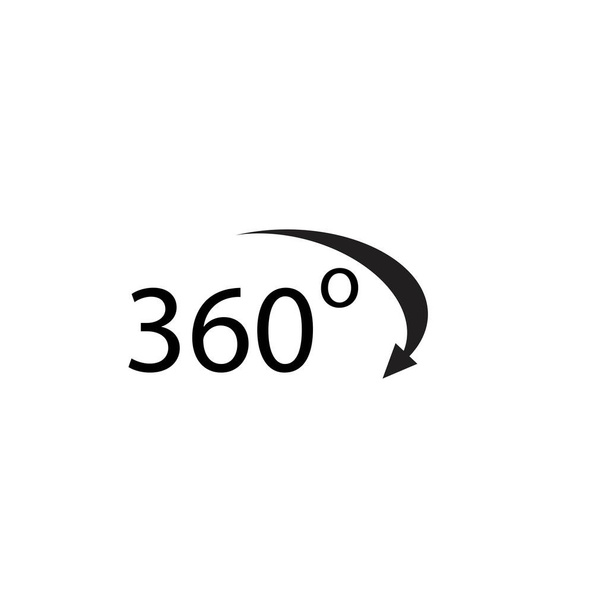 Modèle de conception vectorielle d'icône de 360 degrés - Vecteur, image