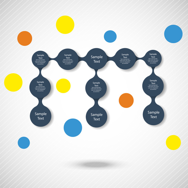 metaball colorful round diagram infographics - Vektor, kép