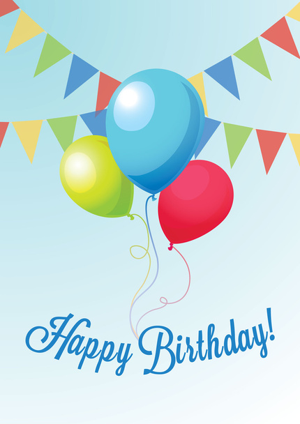 Happy birthday card - Vettoriali, immagini