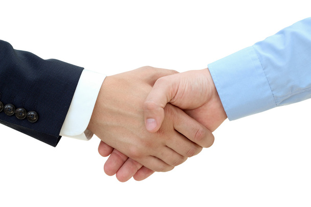 Крупный план крепкого рукопожатия между двумя коллегами
 - Фото, изображение