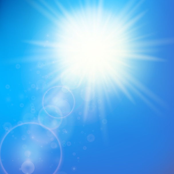 Slunce s šablonou odlesk objektivu - Vektor, obrázek
