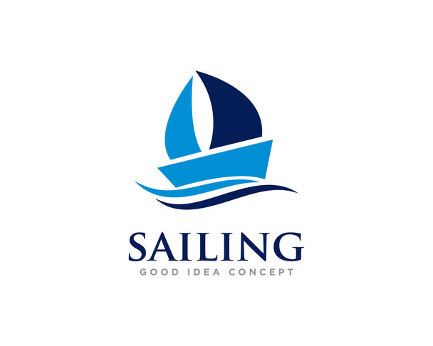 Sailing Boat Logo Διάνυσμα σχεδίασης εικονιδίου - Διάνυσμα, εικόνα