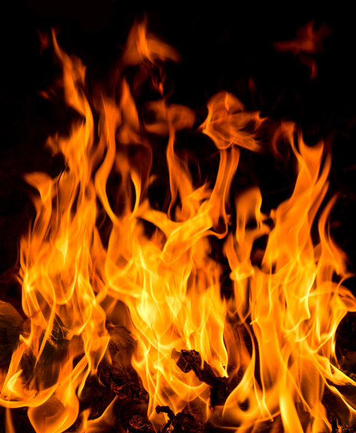 Oranje brand vlammen  - Foto, afbeelding