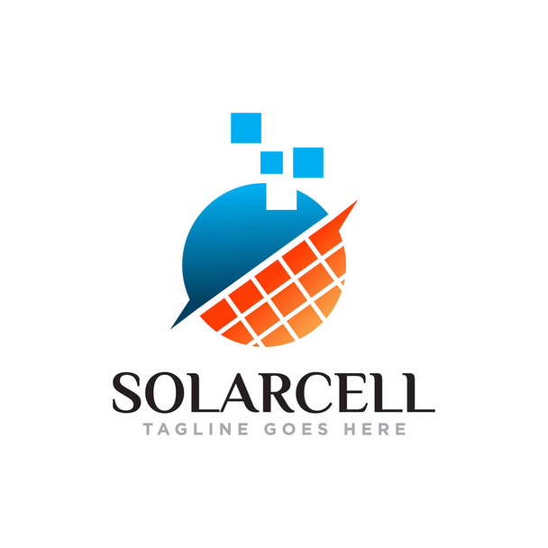 Logo del pannello solare Vettore di progettazione - Vettoriali, immagini
