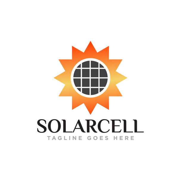 Logo del pannello solare Vettore di progettazione - Vettoriali, immagini
