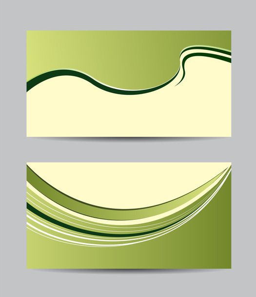 Green abstract business cards - Vektor, Bild