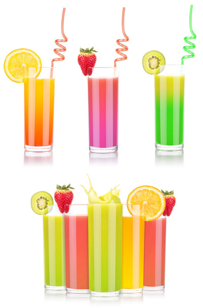 Savoureuses boissons de fruits d'été en verre avec éclaboussure
 - Photo, image