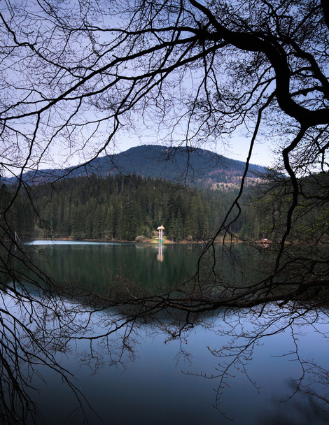 Beautiful mountain lake Sinevir. Frame - Photo, Image
