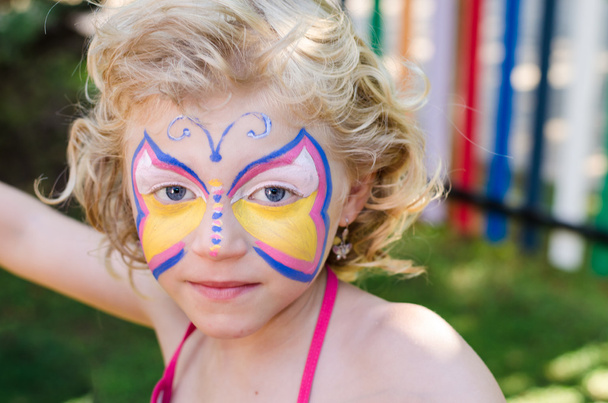 girl with face painting - Photo, Image