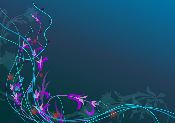 Ornamental flowers. Background with romantic colors. - Vector, Image