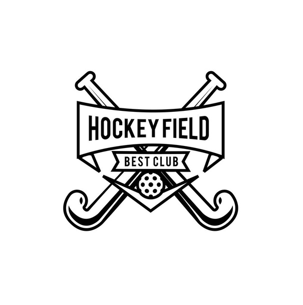 Иллюстрационный вектор логотипа линии хоккейного поля - Вектор,изображение